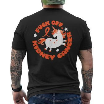 Fuck Off Kidney Cancer With Unicorn Men's T-shirt Back Print - Monsterry AU