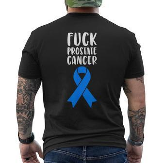 Fuck Prostate Cancer Awareness T Men's T-shirt Back Print - Monsterry