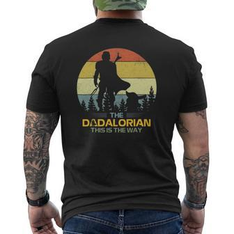 Fun Mens Father's Day Idea This Is The Way-Dadalorian Daddy Mens Back Print T-shirt | Mazezy