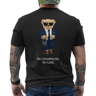 Fun No Champagne Es Eskaliert Eh Bär Mit Champagne S T-Shirt mit Rückendruck - Seseable