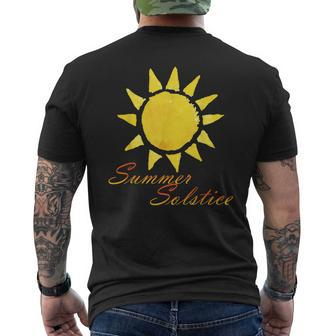 Fun Summer Solstice Men's T-shirt Back Print - Monsterry