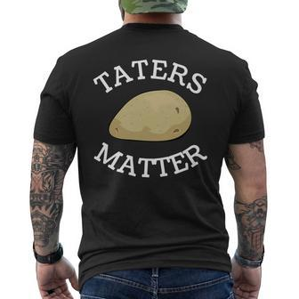 Fun Taters Matter National Tater Day Potato Celebration Men's T-shirt Back Print - Monsterry