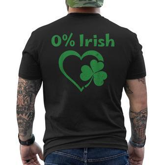 0 Irish For Saint Patrick's Day Heartfelt Men's T-shirt Back Print - Seseable