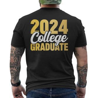 2024 College Graduate Graduation Grad Students Seniors Men's T-shirt Back Print - Thegiftio UK