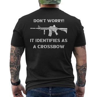 2Nd Amendment Don't Worry It Identifies As A Crossbow Men's T-shirt Back Print - Monsterry UK