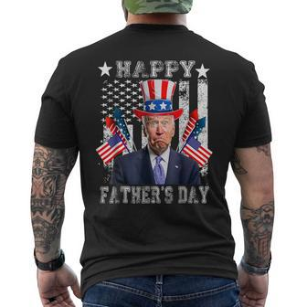4Th Of July Confused Joe Biden Happy Father's Day Men's T-shirt Back Print - Thegiftio UK