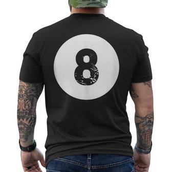 8 Ball Magic Eight Ball Billiards Black Men's T-shirt Back Print - Monsterry UK