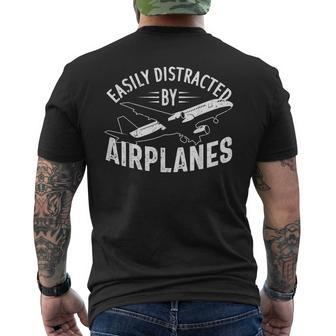 Airplane Lover Aviation Planes Flying Airplane Men's T-shirt Back Print - Monsterry AU
