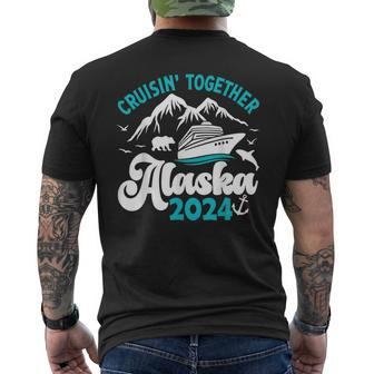 Anniversary Wedding Alaska Cruise 2024 Couple Vacation Men's T-shirt Back Print | Mazezy