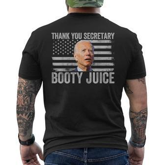 Anti-Biden Thank You Secretary Booty Juice Men's T-shirt Back Print - Seseable