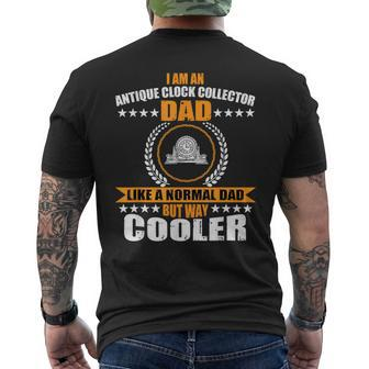Antique Clock Collector Dad Horologist Father's Day Men's T-shirt Back Print - Monsterry DE
