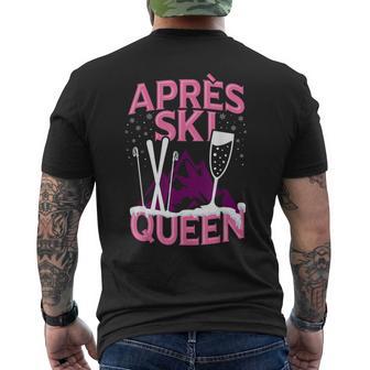 Apres Ski Queen Skiing Winter Sports Party Fun Men's T-shirt Back Print - Monsterry AU