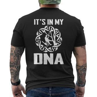Arborist For Men Tree Climber It Is In My Dna Men's T-shirt Back Print | Mazezy