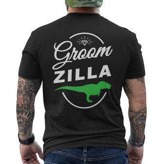 Bachelor Groomzilla Groom Party Men's T-shirt Back Print - Monsterry