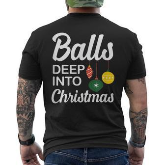 Balls Deep Into Christmas Mens Back Print T-shirt - Thegiftio UK