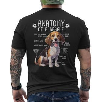 Beagle Anatomy Of A Beagle Dog Owner Cute Pet Lover Men's T-shirt Back Print - Monsterry AU