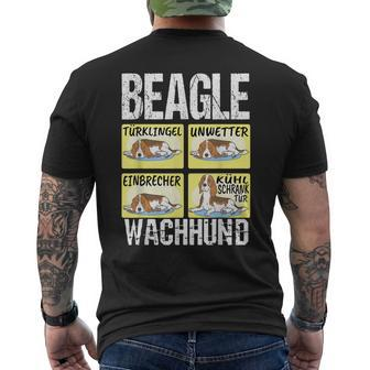 Beagle Dog Beagle Guard Dog T-Shirt mit Rückendruck - Seseable