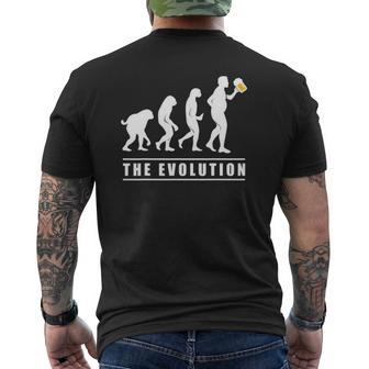 Beer The Human Evolution Tee For Dad Mens Back Print T-shirt | Mazezy