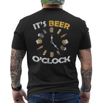 Beer O Clock For National Beer Day Men's T-shirt Back Print - Thegiftio UK