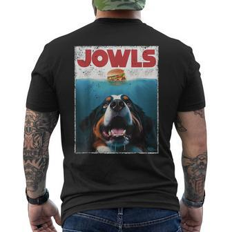 Berner Jowls Burger Bernese Mountain Dog Mom Dog Dad Men's T-shirt Back Print - Monsterry