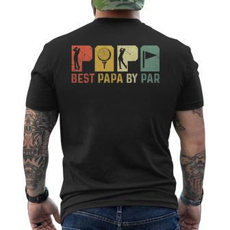 Best Papa By Par Father's Day Golf Grandpa Men's T-shirt Back Print - Monsterry AU