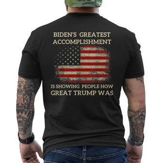 Biden Retro Biden's Greatest Accomplishment Men's T-shirt Back Print - Seseable