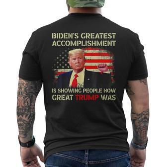 Biden's Greatest Accomplishment Is Showing Trump 2024 Men's T-shirt Back Print - Seseable