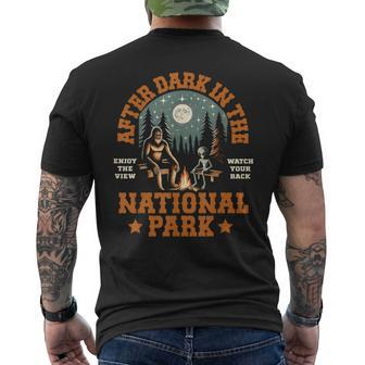 Bigfoot Sasquatch Alien National Park Men's T-shirt Back Print - Thegiftio UK