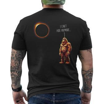 Bigfoot Solar Eclipse Quote April 8Th 2024 Boys Men's T-shirt Back Print - Monsterry