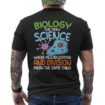 Biology Quote Multiplication The Same Thing Men's T-shirt Back Print - Thegiftio UK