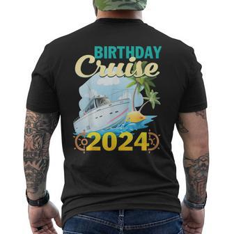 Birthday Cruise Squad 2024 Vacation Matching Family Men's T-shirt Back Print - Seseable