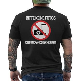 Bitte Keine Fotos Bitte Keine Fotos German Lang Black T-Shirt mit Rückendruck - Seseable