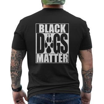 Black Dogs Matter Blm Mens Back Print T-shirt - Thegiftio UK