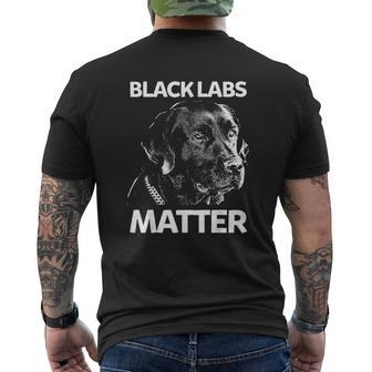 Black Labs Matter Labrador Mens Back Print T-shirt - Thegiftio UK