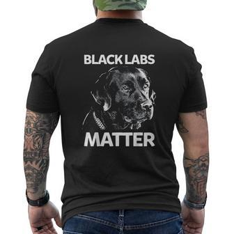 Black Labs Matter Labrador Mens Back Print T-shirt - Thegiftio UK