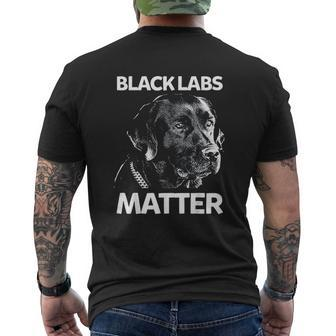 Black Labs Matter Labrador V2 Mens Back Print T-shirt - Thegiftio UK