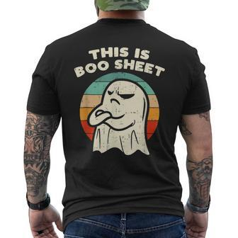 This Is Boo Sheet Ghost Retro Halloween Mens Back Print T-shirt - Thegiftio UK