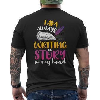 For Book Publisher Author Blogger Writers Authors Men's T-shirt Back Print - Monsterry DE