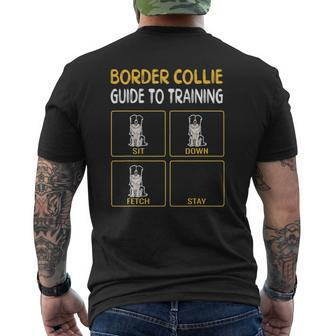 Border Collie Guide To Training Dog Obedience Trainer Mens Back Print T-shirt - Thegiftio UK