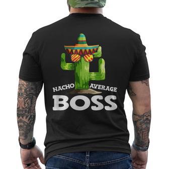 Boss Saying With Sombrero Nacho Average Boss Men's T-shirt Back Print - Monsterry UK