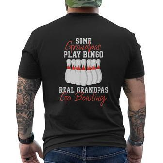 Bowling For Grandpa Or Dad Mens Back Print T-shirt | Mazezy UK