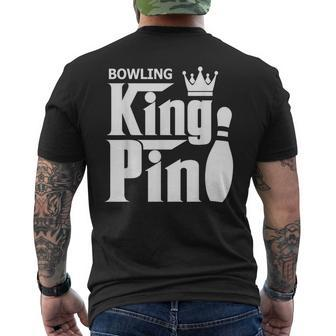 Bowling King Pin Bowling League Team Men's T-shirt Back Print | Mazezy AU