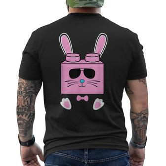 Brick Rabbit Building Blocks Easter Day Master Builder Men's T-shirt Back Print | Mazezy