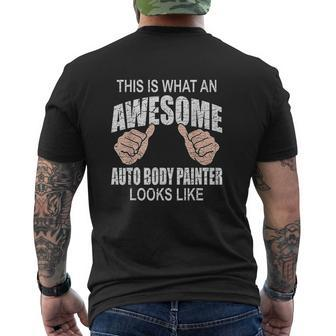 Car Painter Automotive Detailing Auto Body Mens Back Print T-shirt - Thegiftio UK
