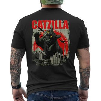 Cat Catzilla Men's T-shirt Back Print | Mazezy DE