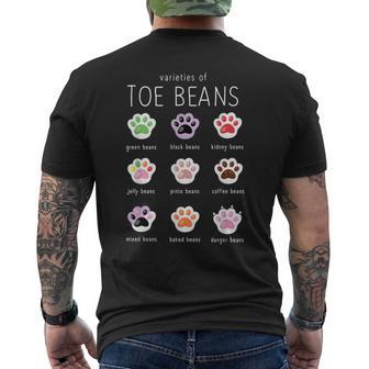 Cat Lover Toe Beans Men's T-shirt Back Print - Monsterry