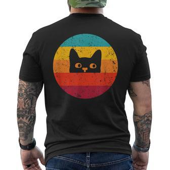 Cat Retro Vintage Men's T-shirt Back Print - Monsterry UK
