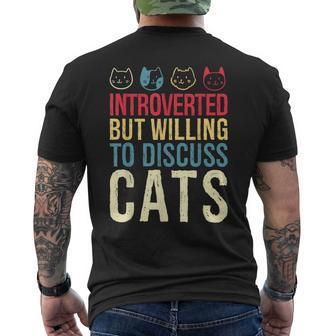 Cat Shy Person Cat Lover Introvert Cat Men's T-shirt Back Print - Thegiftio UK