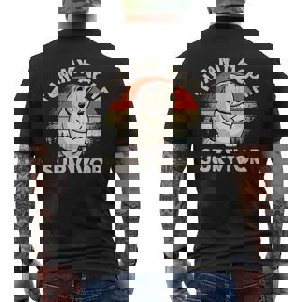 Cat Stomach Ache My Tummy Hurts Tummy Ache Survivor Men's T-shirt Back Print | Mazezy