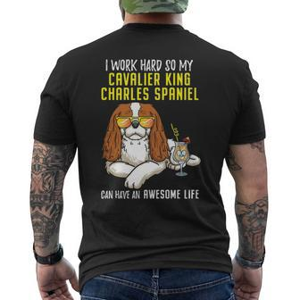 Cavalier King Charles Spaniel Ruby Dog Men's T-shirt Back Print | Mazezy